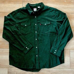 LEVIS THE WESTERN STANDARD FIT SOFT PEARLSNAP XXL NWT